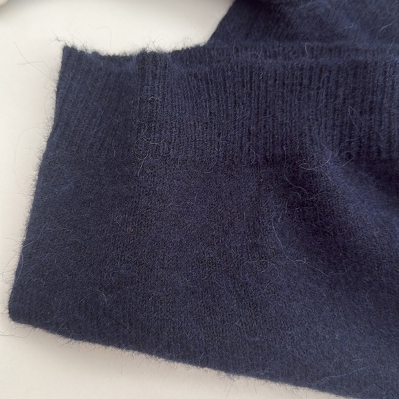 Zara Short Sleeve Bow Sweater, Navy - Picture 6 of 6